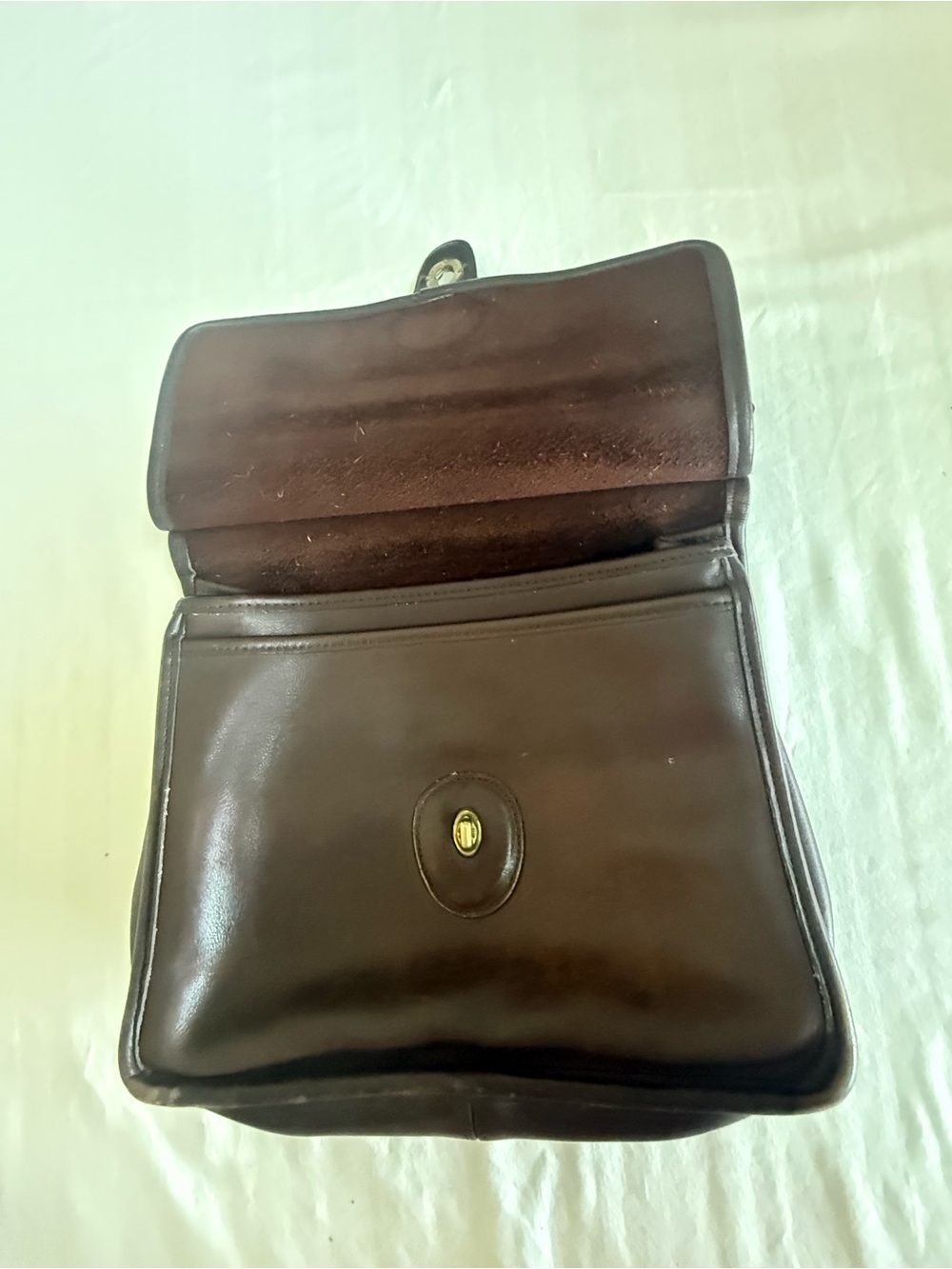 Vintage 90’s COACH Willis Bag 9927 Mahogany Leather Dowel Satchel Top Handle - Picture 7 of 9
